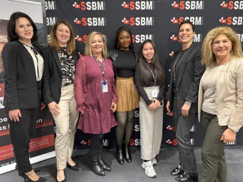 Panelists and students at SSBM Geneva