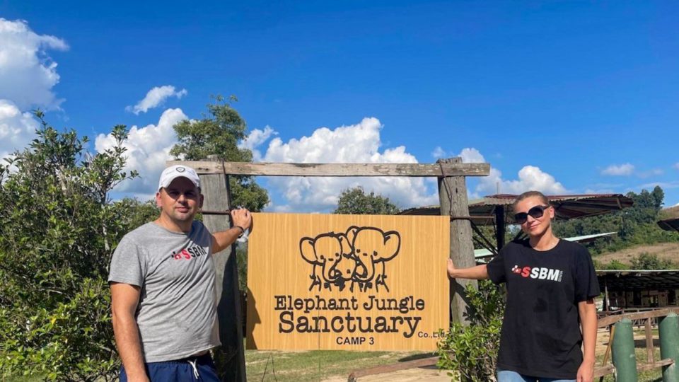 Ivana and Dari oSilić at the Elephant Jungle Sanctuary